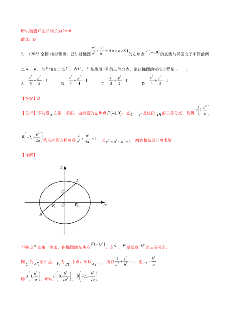 重难点12五种椭圆解题方法（核心考点讲与练）-2023年高考数学一轮复习核心考点讲与练（新高考专用）(解析版）_02高考数学_新高考复习资料_2023年新高考资料_一轮复习