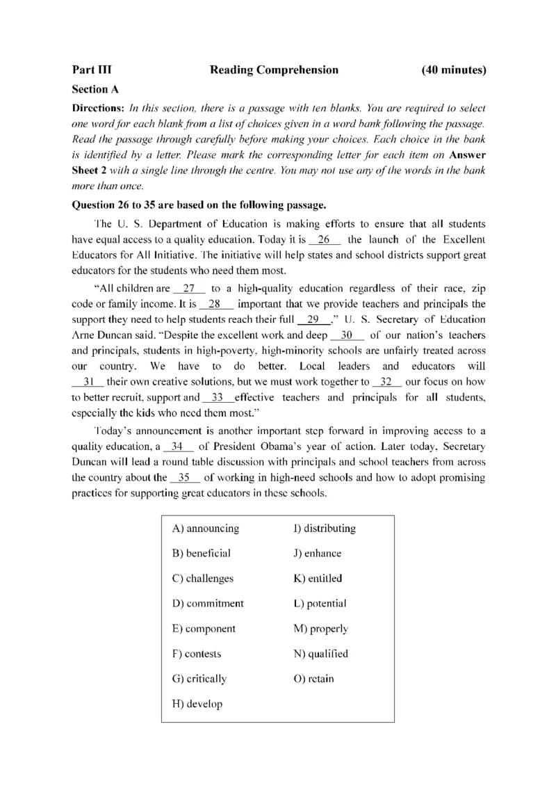 2015年06月四级真题第3套可复制可搜索_英语四六级保存避免失效_最新更新，视频都在这_2026，6月六级速转存易和谐_0、2025年12月六级_00.学丞六级全程班刘晓燕_00讲义资料_真题PDF