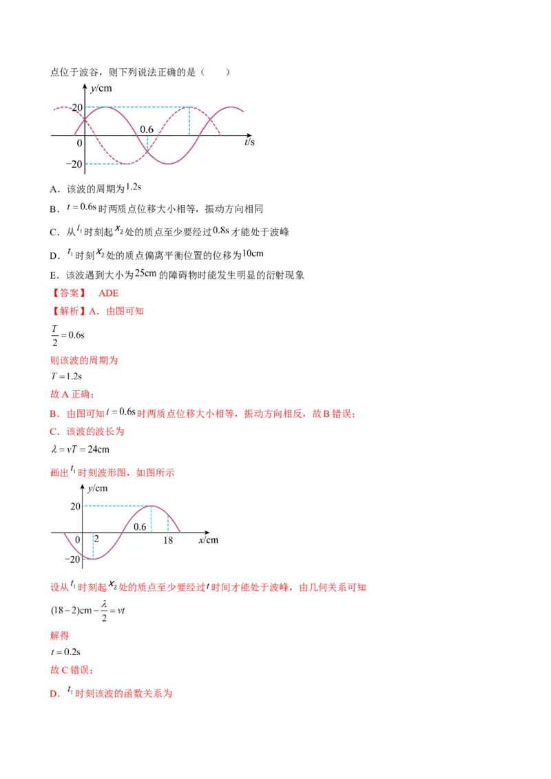 考点62机械波（解析版）_04高考物理_通用版（老高考）复习资料_2024年复习资料_完备战2024年高考物理一轮复习考点帮（全国通用）_答案解析版