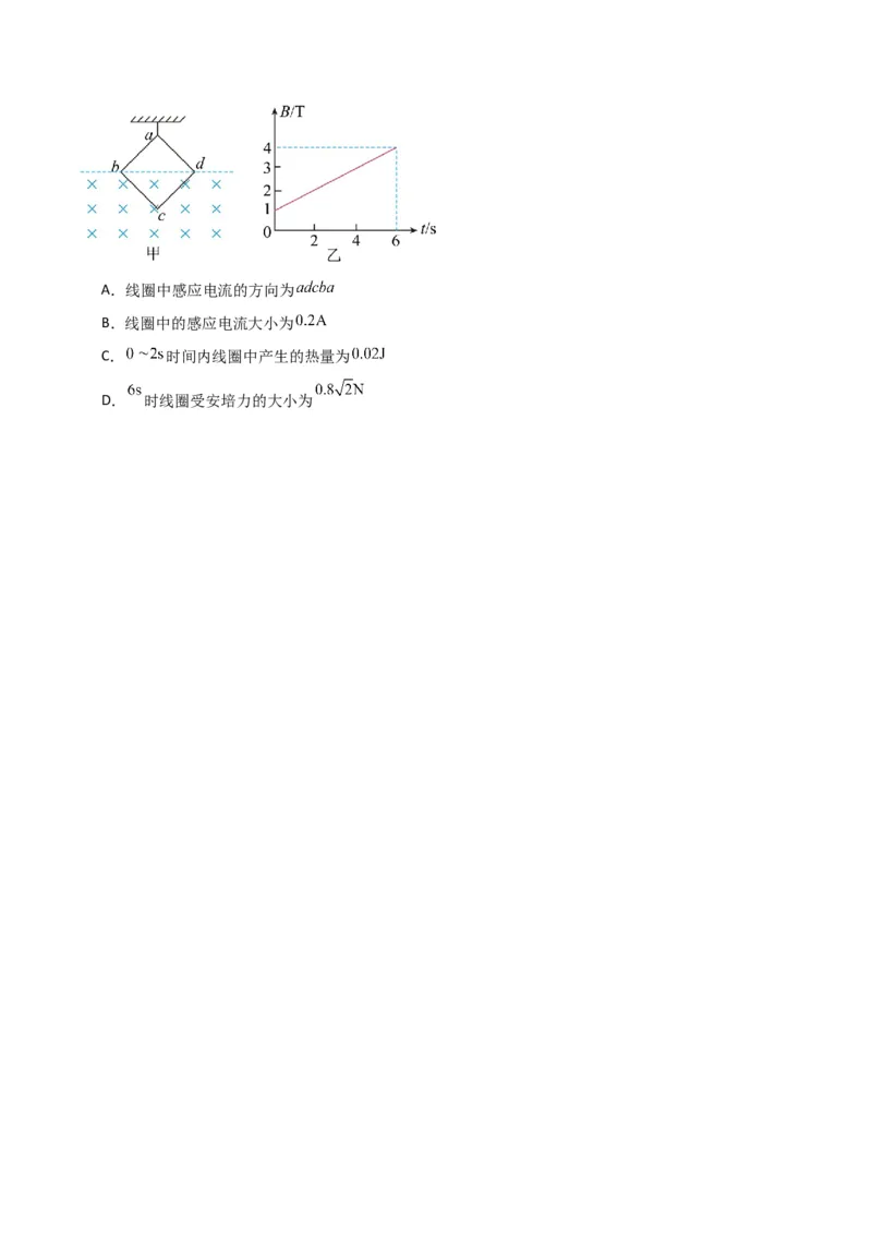 考点巩固卷70电磁感应现象与楞次定律等基础概念和规律（原卷版）_04高考物理_新高考复习资料_2024新高考复习资料_一轮复习资料_考点巩固卷_电磁部分_4电磁感应