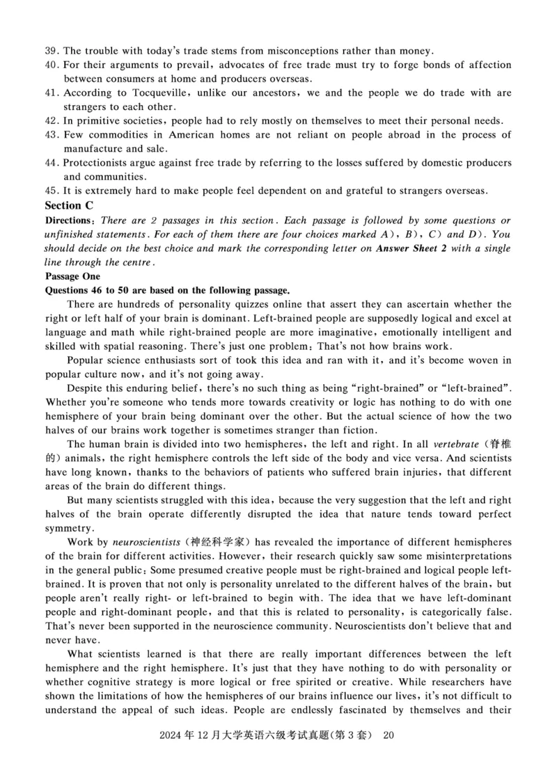 2024年12月六级真题试题_英语四六级保存避免失效_最新更新，视频都在这_2026、6月四级速转存易和谐_0、2025年12月四级_00.学丞四级全程班刘晓燕_00讲义资料_四六级历年真题汇总