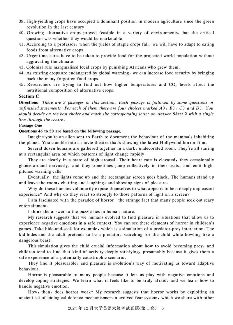 2024年12月六级真题试题_英语四六级保存避免失效_最新更新，视频都在这_2026、6月四级速转存易和谐_0、2025年12月四级_00.学丞四级全程班刘晓燕_00讲义资料_四六级历年真题汇总