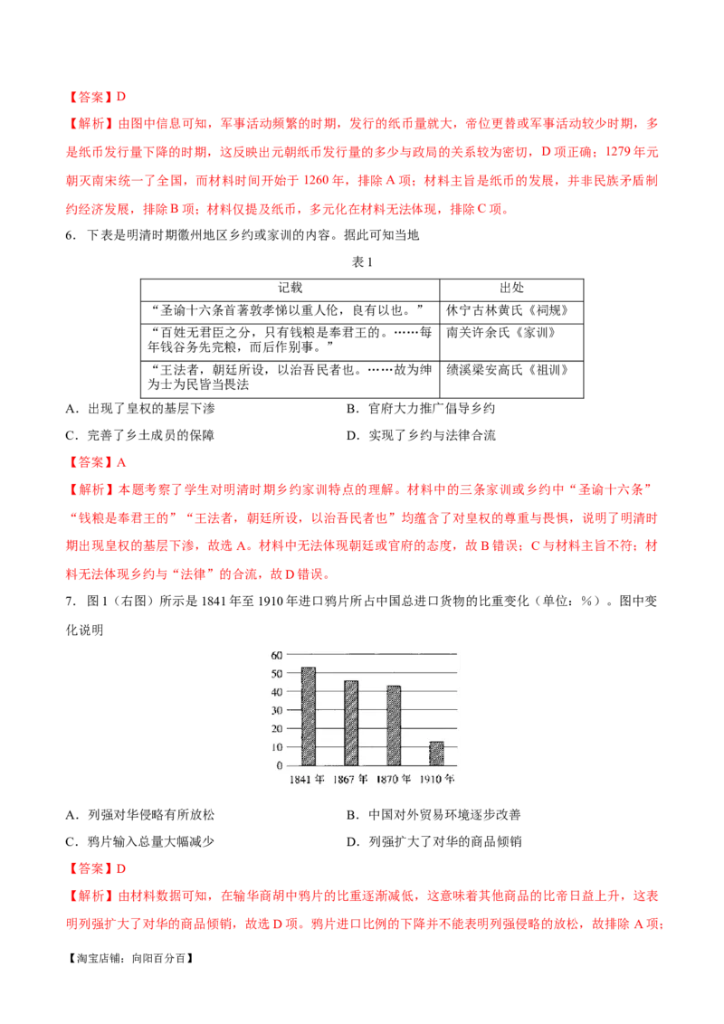 重难点17常见选择题命题情境解读与技巧分析（解析版）_07高考历史_新高考复习资料_2024年新高考复习资料_专项复习资料_❤2024年高考历史热点&middot;重点&middot;难点专练（新高考专用）