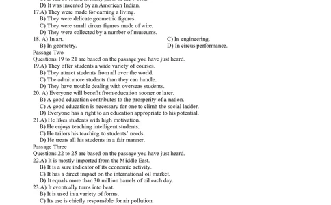 2015年12月六级考试听力真题（二）_英语四六级保存避免失效_最新更新，视频都在这_2026、6月四级速转存易和谐_新大学英语2025.6月4.6级真题_六级真题_六级听力专项_2010-2015_2015.12六级