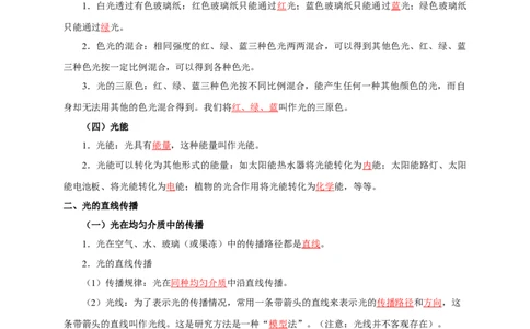 第二章光现象速记清单（解析版）_8上-初中物理苏科版(4)_06知识清单（齐全）_第1套_第2章+光现象速记清单-新教材2024-2025学年八年级物理上册单元速记&middot;巧练（苏科版2024）
