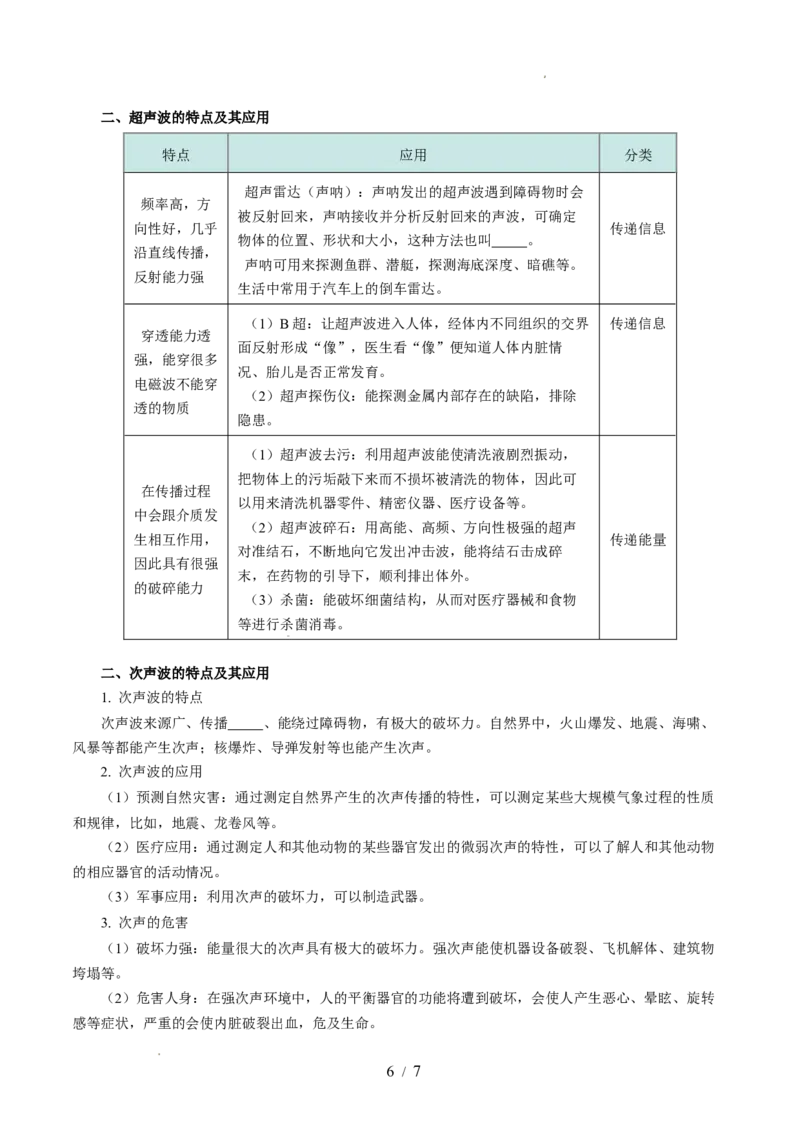 第一章声现象（单元知识清单）学生版_8上-初中物理苏科版(4)_06知识清单（齐全）_第2套_第1章声现象（单元知识清单）-上好课八年级物理上册同步高效课堂（苏科版2024）
