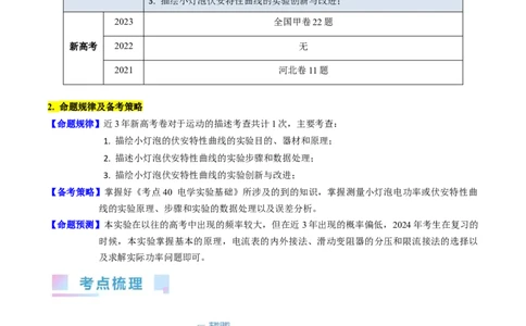 考点42实验九描绘小电珠的伏安特性曲线-（核心考点精讲+分层精练）（解析版）_04高考物理_新高考复习资料_2024新高考复习资料_一轮复习资料