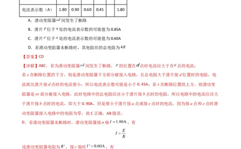 考点巩固卷64电路故障分析模型（解析版）_04高考物理_新高考复习资料_2024新高考复习资料_一轮复习资料_完2024年高考物理一轮复习考点通关卷（新高考通用）_考点巩固卷_电磁部分