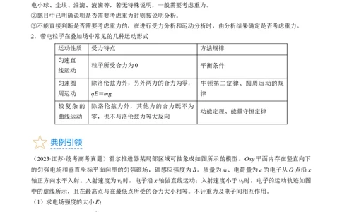 考点47带电粒子在叠加场中运动（解析版）_04高考物理_通用版（老高考）复习资料_2024年复习资料_完备战2024年高考物理一轮复习考点帮（全国通用）_答案解析版