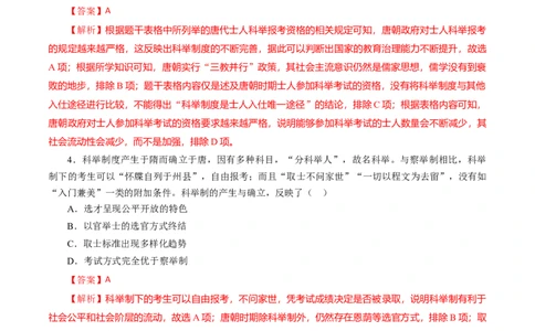 课时04三国至隋唐时期的制度创新与文化发展-2022年高考历史一轮复习小题多维练（新高考版）（解析版）_07高考历史_新高考复习资料_2022年新高考复习资料