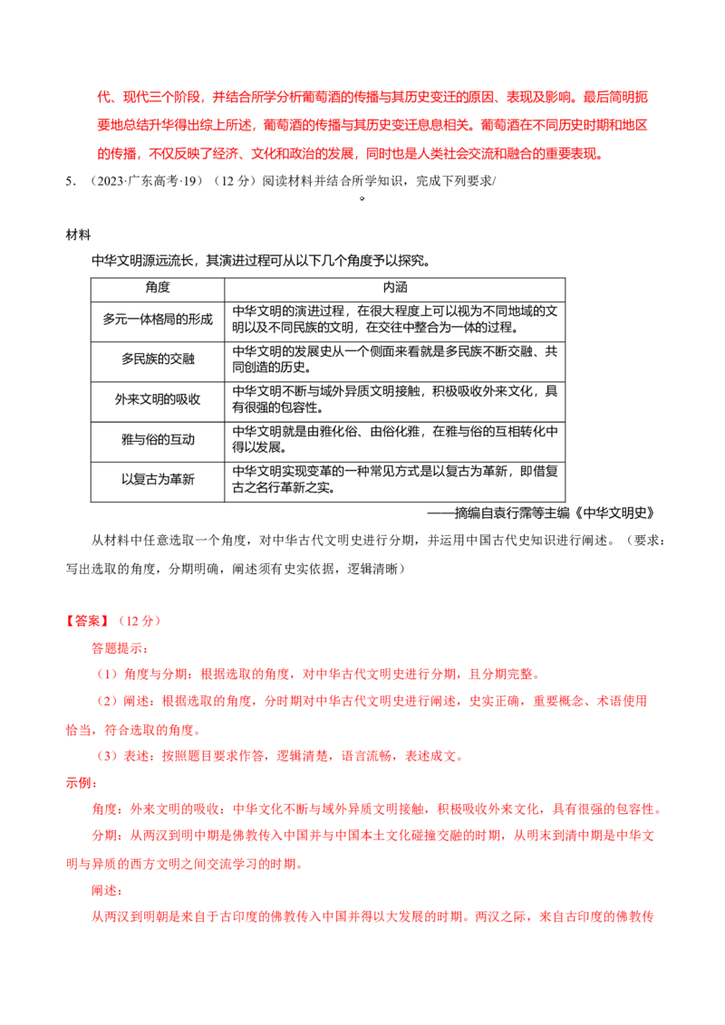 重难点25新高考情景类和史学类材料题答题技巧（解析版）_07高考历史_2024年新高考资料_3.2024专项复习_2024年高考历史热点&middot;重点&middot;难点专练（新高考专用）
