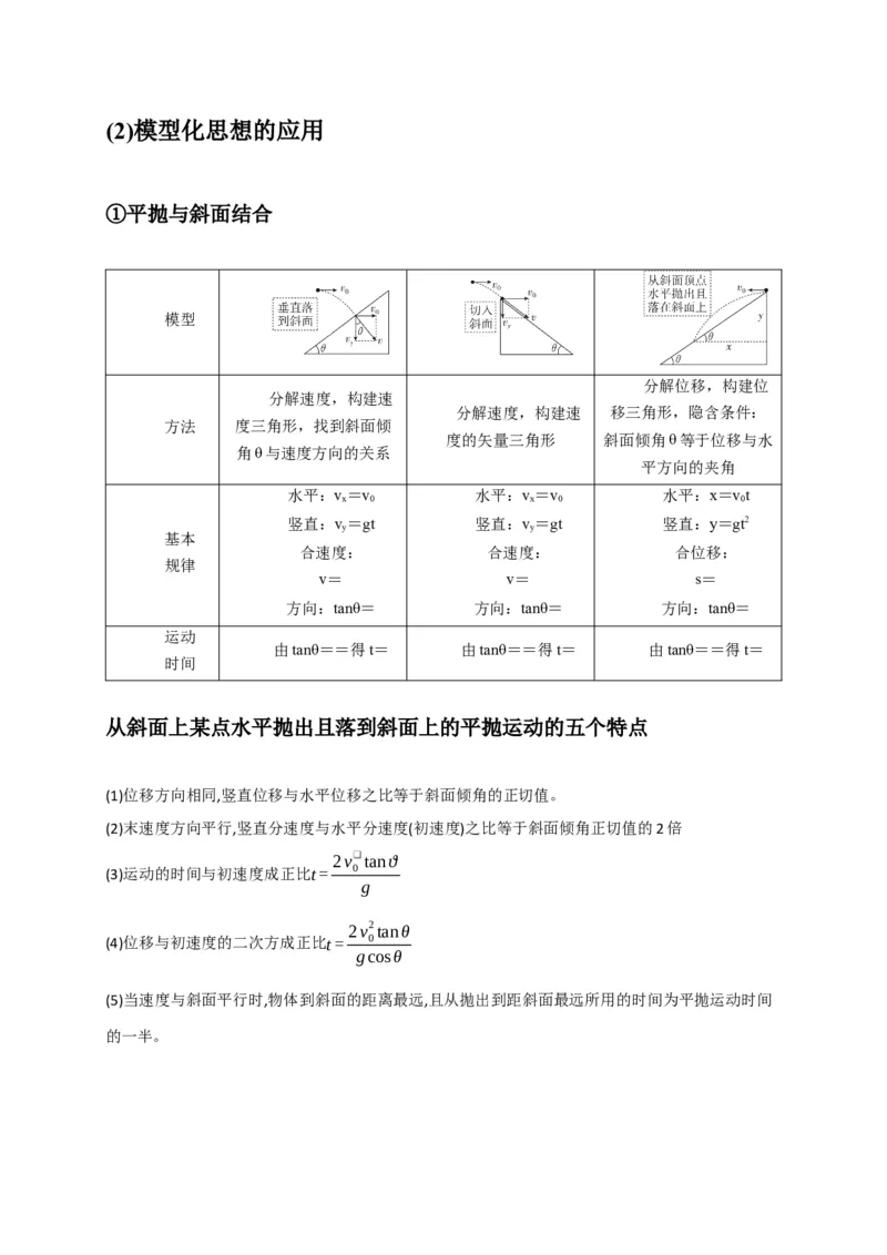 选择2力和曲线运动（解析版）_04高考物理_2025年新高考资料_二轮复习_模型与方法2025届高考物理二轮复习热点题型归类340322924