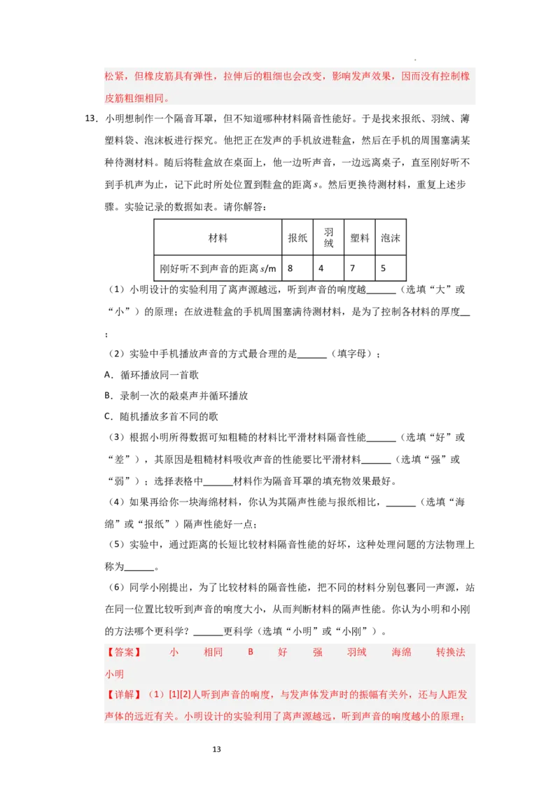 1.5跨学科实践&mdash;&mdash;乐器的调查与制作（知识解读）（解析版）_8上-初中物理苏科版(4)_03讲义