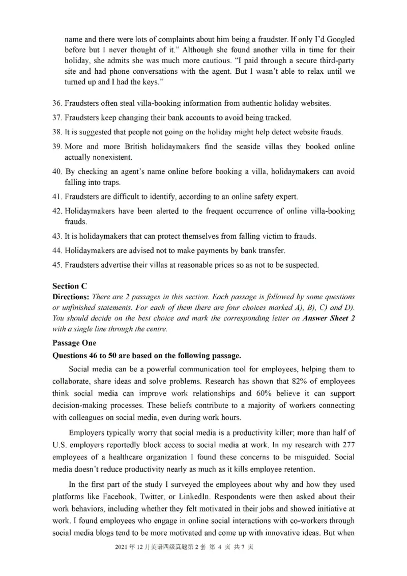 2022.06四级真题第2套可复制可搜索，打印首选_英语四六级保存避免失效_最新更新，视频都在这_2026、6月四级速转存易和谐_新大学英语2025.6月4.6级真题_※1.四级历年真题、解析及听力