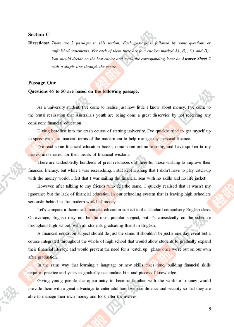 03.2024年12月四级（第二套）-试题6-12_英语四六级保存避免失效_最新更新，视频都在这_2026、6月四级速转存易和谐_0、2025年12月四级_06.橙啦四级全程班石雷鹏_00.讲义_真题_24年12月