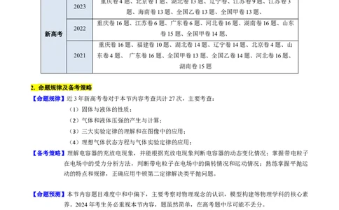 考点56固体气体和液体（核心考点精讲+分层精练)解析版_04高考物理_新高考复习资料_2024新高考复习资料_一轮复习资料_完备战2024年高考物理一轮复习考点帮（新高考专用）