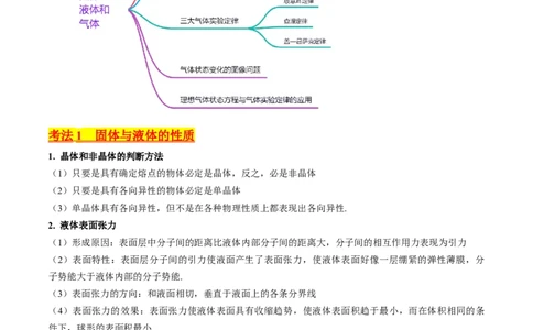 考点56固体气体和液体（核心考点精讲+分层精练)解析版_04高考物理_新高考复习资料_2024新高考复习资料_一轮复习资料_完备战2024年高考物理一轮复习考点帮（新高考专用）
