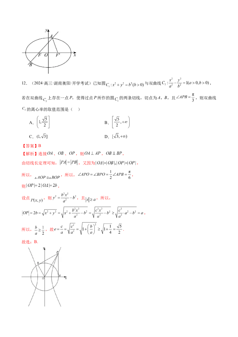 重难点突破04轻松搞定圆锥曲线离心率二十大模型（二十大题型）（解析版）_2025年新高考资料_一轮复习_2025年高考数学一轮复习讲练测（新教材新高考，含2024高考真题）
