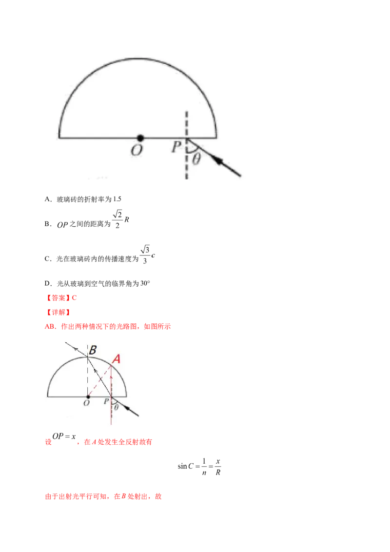 解密18光学（解析版）-高频考点解密2021年高考物理二轮复习讲义+分层训练_04高考物理_新高考复习资料_2021年新高考资料_高频考点解密2021年高考物理二轮复习讲义+分层训练