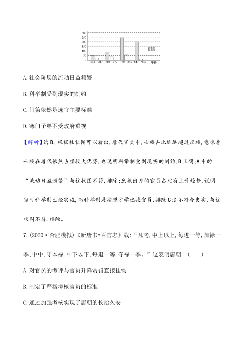 课题54中国古代及近代以来官员的选拔与管理作业_07高考历史_新高考复习资料_2022年新高考复习资料_2022届一轮复习讲练结合7.11更新_系列1_第二十一单元官员的选拔与管理
