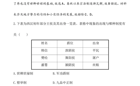 课题54中国古代及近代以来官员的选拔与管理作业_07高考历史_新高考复习资料_2022年新高考复习资料_2022届一轮复习讲练结合7.11更新_系列1_第二十一单元官员的选拔与管理