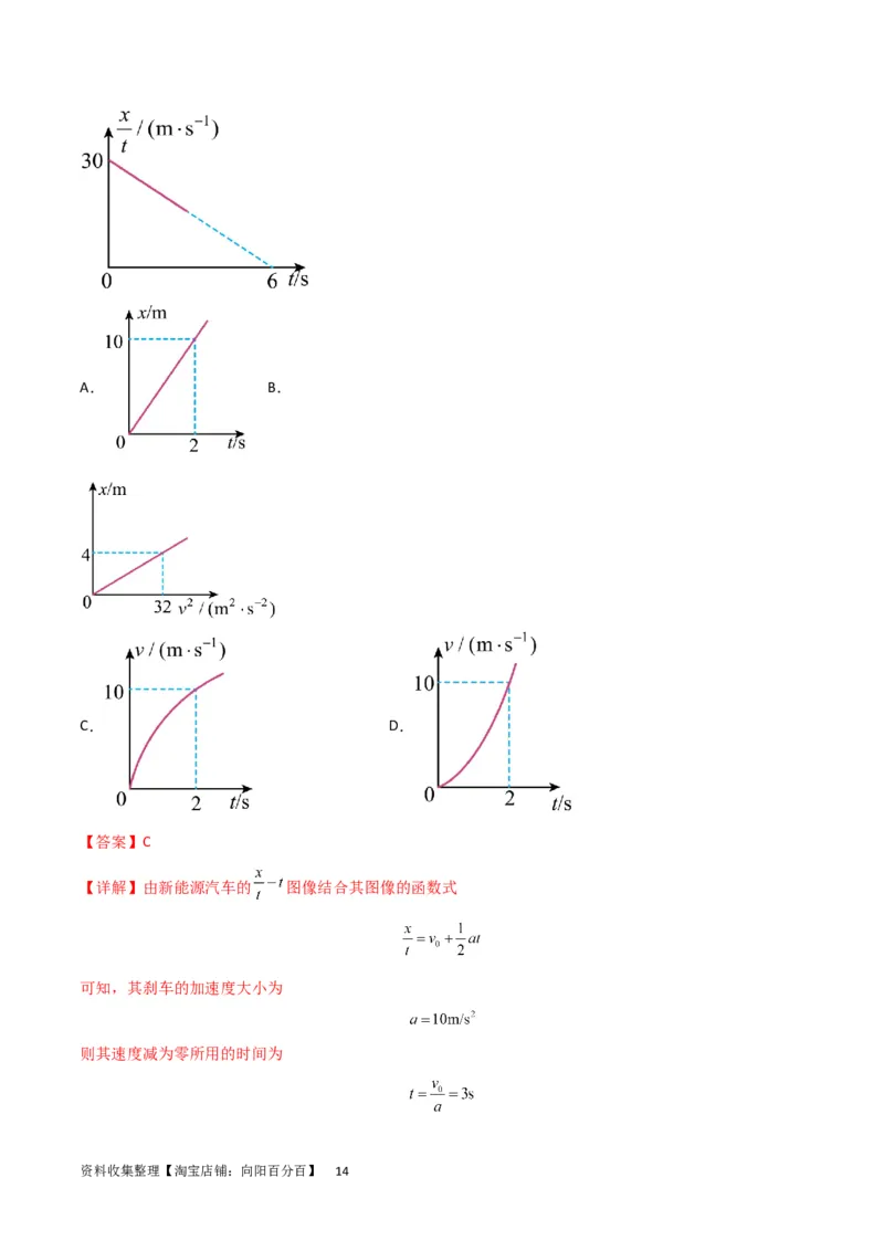 考点巩固卷04追及相遇问题（解析版）_04高考物理_新高考复习资料_2024新高考复习资料_一轮复习资料_完2024年高考物理一轮复习考点通关卷（新高考通用）_考点巩固卷_力学部分