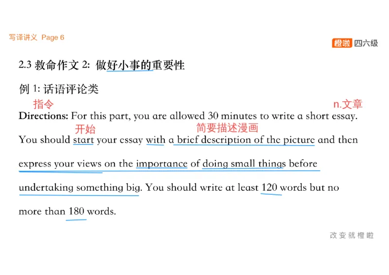 02.写作精讲2_英语四六级保存避免失效_最新更新，视频都在这_2026、6月四级速转存易和谐_0、2025年12月四级_06.橙啦四级全程班石雷鹏_03.解题技巧+专项带练_04.写作精讲_资料