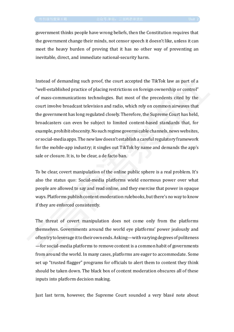 U2精读原文_英语四六级保存避免失效_英语四六级真题整合_版本二此版含25真题，后续会持续更新_大学英语四六级高频词汇（带音频）_新课推荐_2026外刊_25三言两语第1-8期