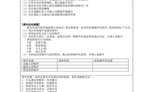 苏科初中物理八上《1.3噪声及其控制》word教案(5)_8上-初中物理苏科版(4)_赠送：旧版资料（和新版好多一样，仍具有很大参考价值）_02教案
