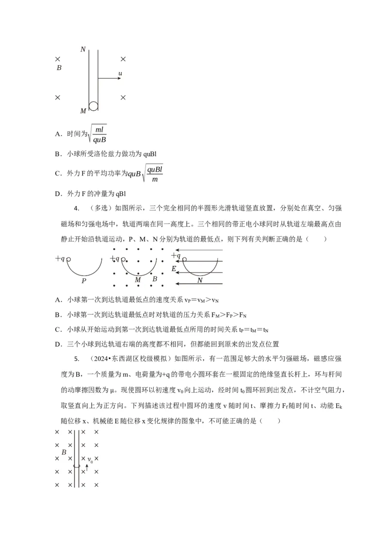 选择6磁场高频问题（原卷版）_04高考物理_2025年新高考资料_二轮复习_模型与方法2025届高考物理二轮复习热点题型归类340322924