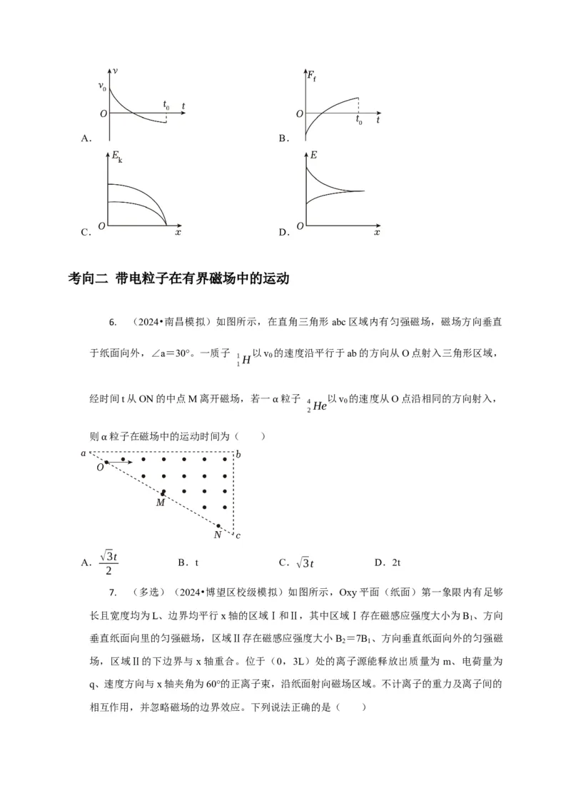 选择6磁场高频问题（原卷版）_04高考物理_2025年新高考资料_二轮复习_模型与方法2025届高考物理二轮复习热点题型归类340322924