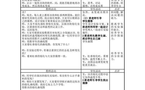 苏科初中物理八上《2.3熔化和凝固》word教案(4)_8上-初中物理苏科版(4)_赠送：旧版资料（和新版好多一样，仍具有很大参考价值）_02教案