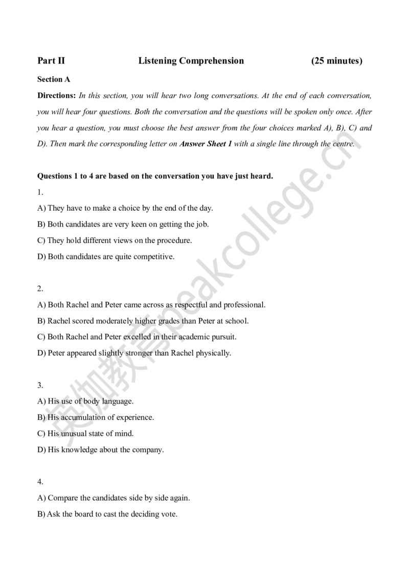 2025年6月六级真题卷二_英语四六级保存避免失效_最新更新，视频都在这_2026、6月四级速转存易和谐_新大学英语2025.6月4.6级真题_六级真题_01六级真题+答案解析+听力音频