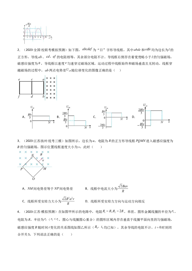 考点51电磁感应中的电路和图像问题（核心考点精讲+分层精练）原卷版_04高考物理_新高考复习资料_2024新高考复习资料_一轮复习资料