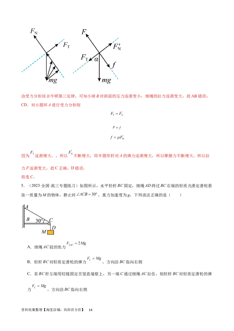 考点巩固卷07轻绳模型、轻杆模型和弹簧模型（解析版）_04高考物理_新高考复习资料_2024新高考复习资料_一轮复习资料_完2024年高考物理一轮复习考点通关卷（新高考通用）_力学部分