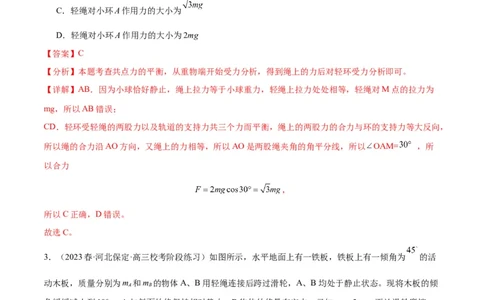 考点巩固卷07轻绳模型、轻杆模型和弹簧模型（解析版）_04高考物理_新高考复习资料_2024新高考复习资料_一轮复习资料_完2024年高考物理一轮复习考点通关卷（新高考通用）_力学部分