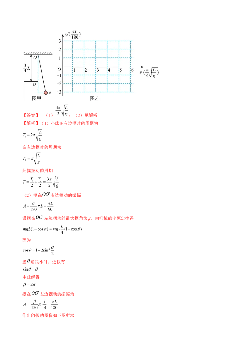 考点61机械振动（解析版）_04高考物理_通用版（老高考）复习资料_2024年复习资料_完备战2024年高考物理一轮复习考点帮（全国通用）_答案解析版