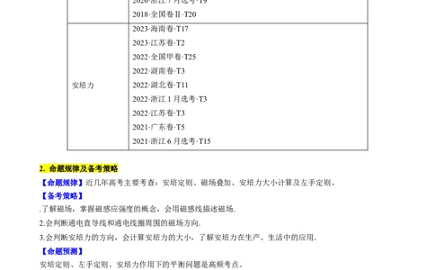 考点44磁场的叠加安培力（解析版）_04高考物理_通用版（老高考）复习资料_2024年复习资料_完备战2024年高考物理一轮复习考点帮（全国通用）_答案解析版