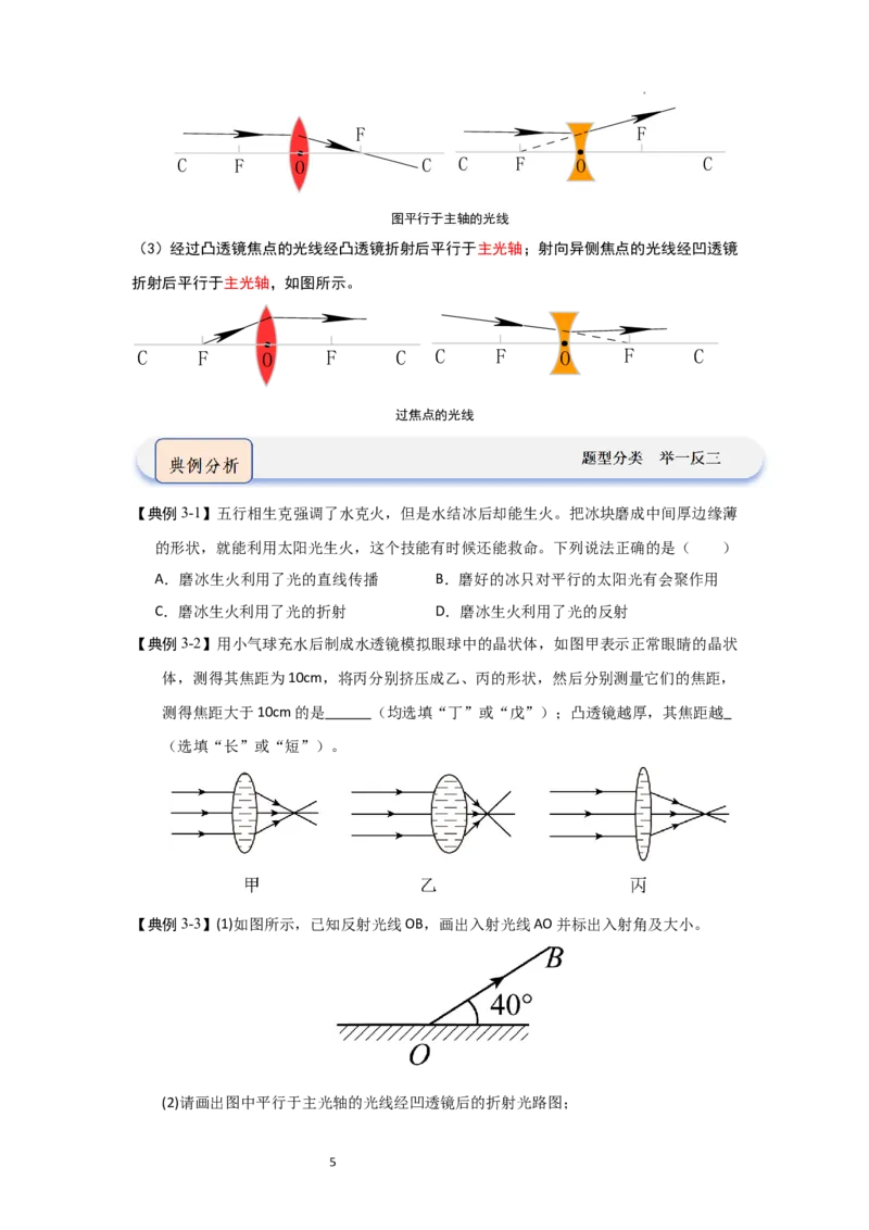 3.2透镜（知识解读）（原卷版）_8上-初中物理苏科版(4)_03讲义