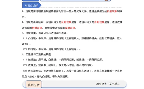 3.2透镜（知识解读）（原卷版）_8上-初中物理苏科版(4)_03讲义