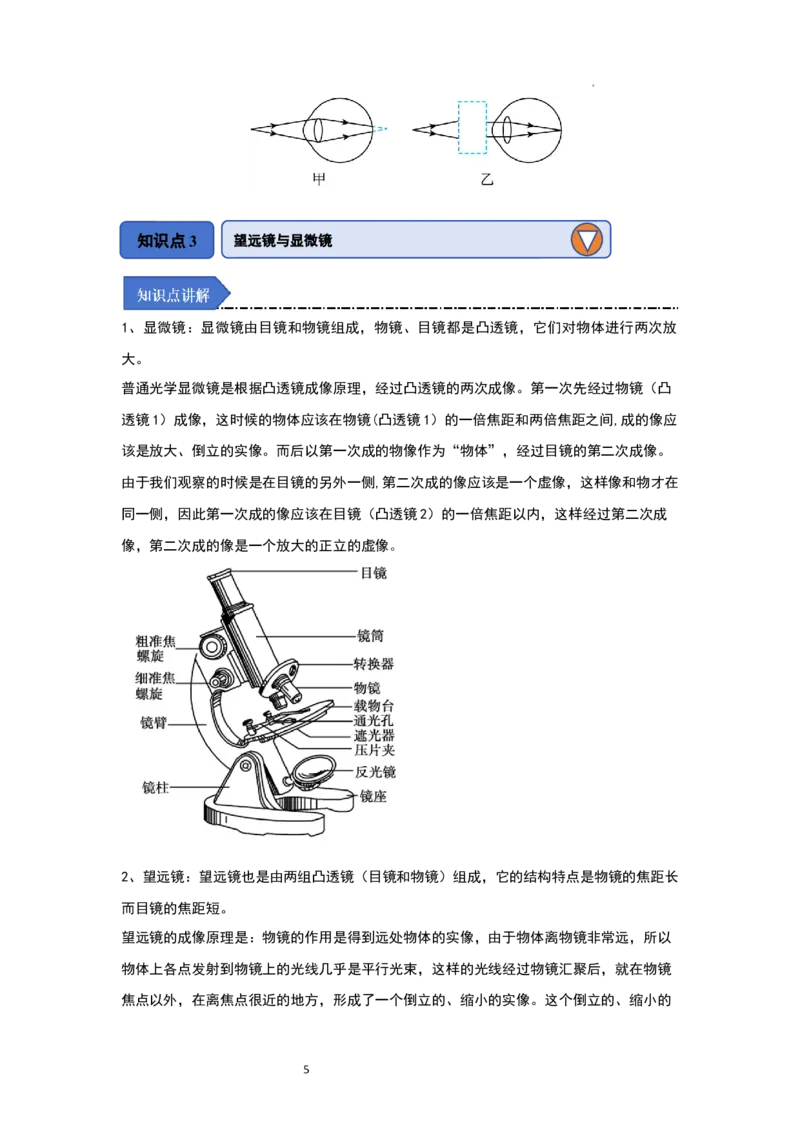 3.4透镜的应用（知识解读）（原卷版）_8上-初中物理苏科版(4)_03讲义