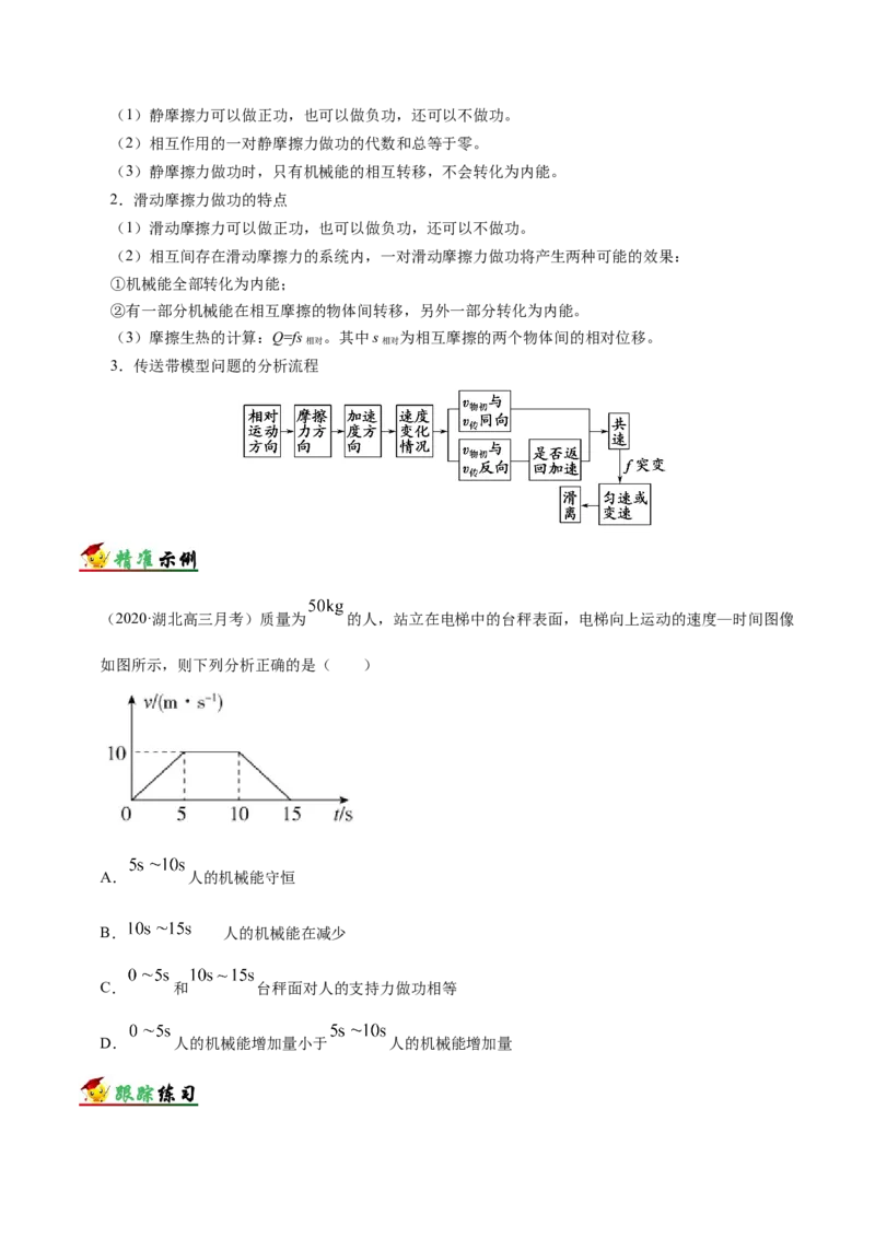 解密06机械能及其守恒定律（原卷板）-高频考点解密2021年高考物理二轮复习讲义+分层训练_04高考物理_新高考复习资料_2021年新高考资料
