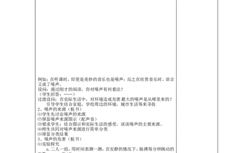 苏科初中物理八上《1.3噪声及其控制》word教案(7)_8上-初中物理苏科版(4)_赠送：旧版资料（和新版好多一样，仍具有很大参考价值）_02教案