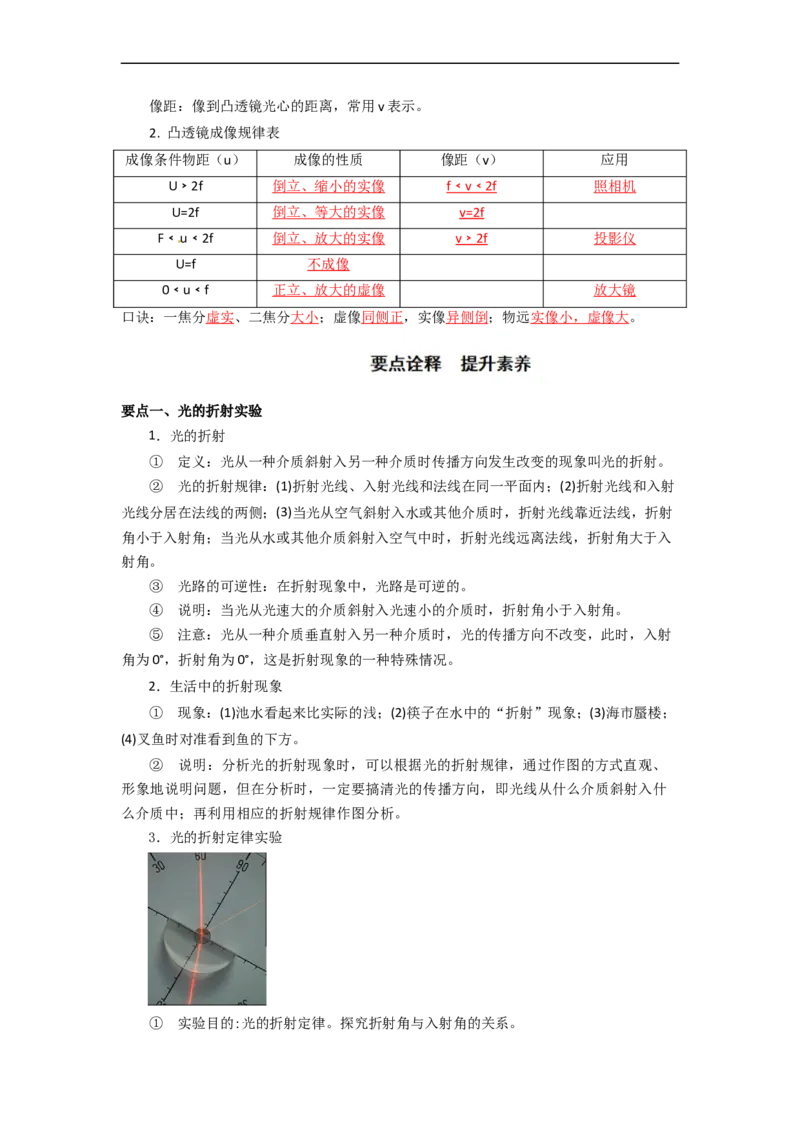 4.6透镜成像规律实验(解析版)_8上-初中物理苏科版(4)_赠送：旧版资料（和新版好多一样，仍具有很大参考价值）_03讲义_4.6透镜成像规律实验