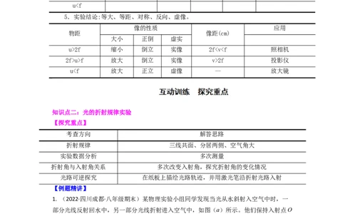4.6透镜成像规律实验(解析版)_8上-初中物理苏科版(4)_赠送：旧版资料（和新版好多一样，仍具有很大参考价值）_03讲义_4.6透镜成像规律实验