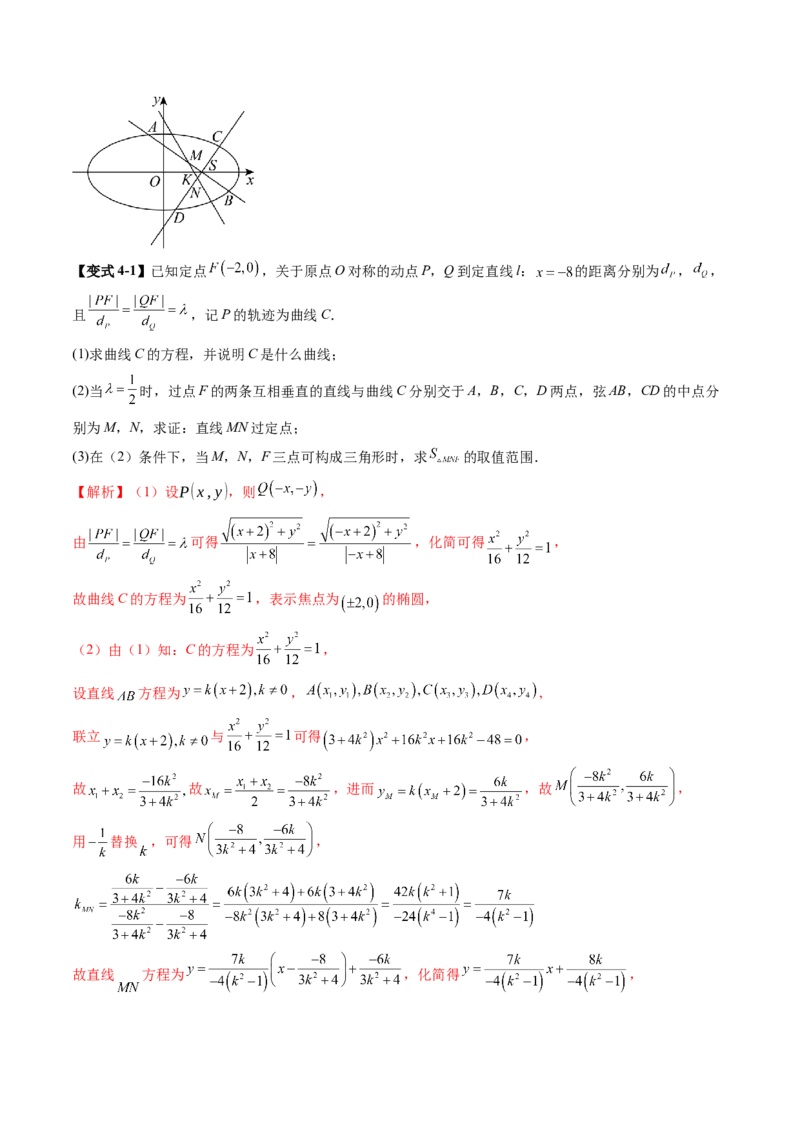 重难点突破08圆锥曲线的垂直弦问题（八大题型）（解析版）_2025年新高考资料_一轮复习_2025年高考数学一轮复习讲练测（新教材新高考，含2024高考真题）_第八章平面解析几何