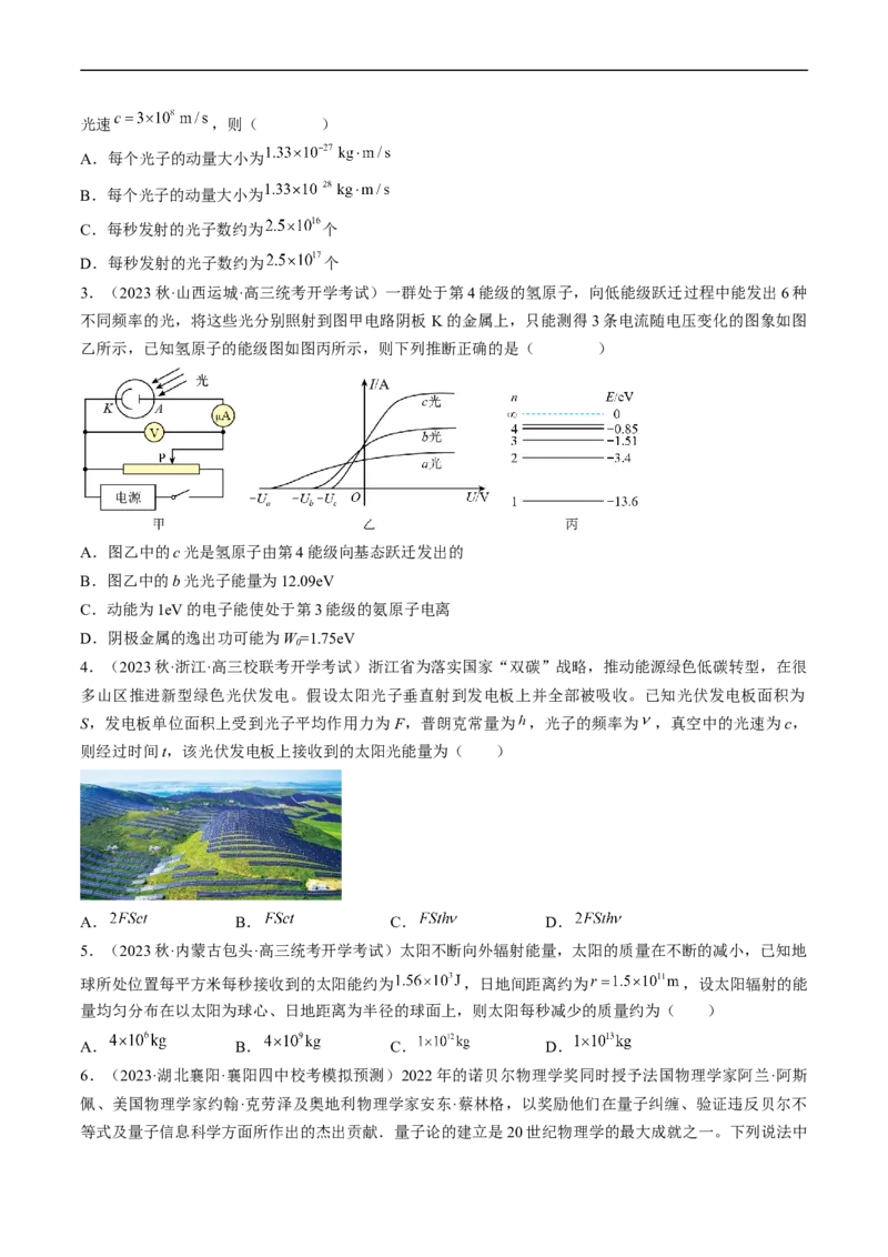 考点55　光电效应　波粒二象性（原卷版）_04高考物理_通用版（老高考）复习资料_2024年复习资料_完备战2024年高考物理一轮复习考点帮（全国通用）