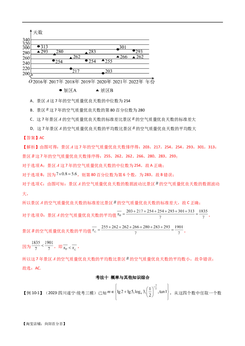 专题12统计概率（选填题10种考法）（解析版）_新高考复习资料_2024年新高考资料_二轮复习资料_2024届高三数学二轮复习《考法分类》专题训练（新高考）_1、选填题_教师版（含答案解析）
