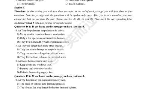 2019年6月四级真题第一套_英语四六级保存避免失效_最新更新，视频都在这_2026、6月四级速转存易和谐_0、2025年12月四级_04.笑过四级全程班周思成_00.讲义_四级真题_2019年四级真题