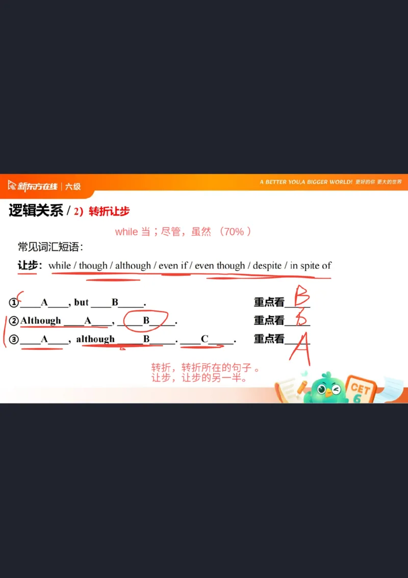 六级阅读第3课笔记_1758288905483_英语四六级保存避免失效_最新更新，视频都在这_2026，6月六级速转存易和谐_0、2025年12月六级_07.东方六级全程班陈志超_00.讲义_六级核心技巧讲解